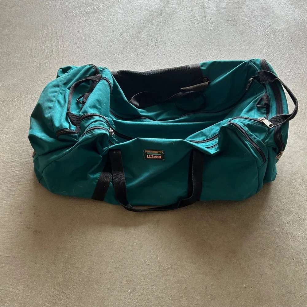 Vintage 90s LL Bean Rolling Duffle Bag Large 34
